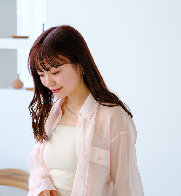  「【S.Lサイズ】オーガンジークレープシャツ」|シャツ・ブラウス|