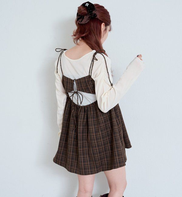  「【2サイズ展開】ストライプベロアフロッキー2wayカーディガン」|Tシャツ・カットソー|