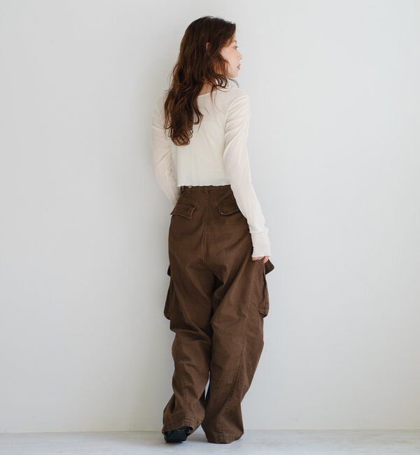  「【2サイズ展開】ストライプベロアフロッキー2wayカーディガン」|Tシャツ・カットソー|