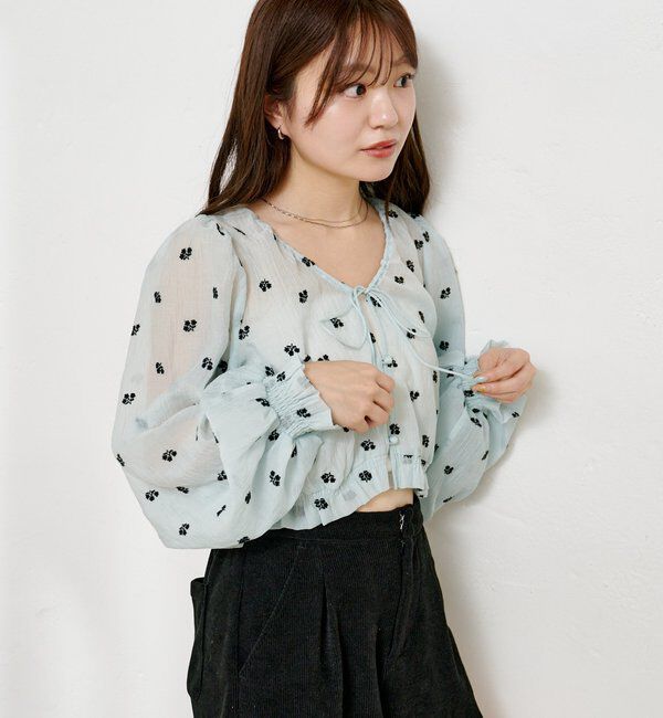 「フラワーステッチブラウス」|シャツ・ブラウス|
