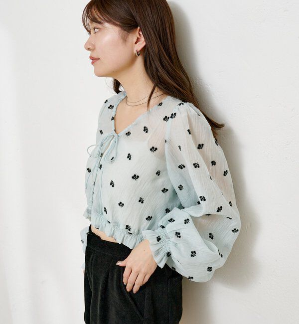  「フラワーステッチブラウス」|シャツ・ブラウス|