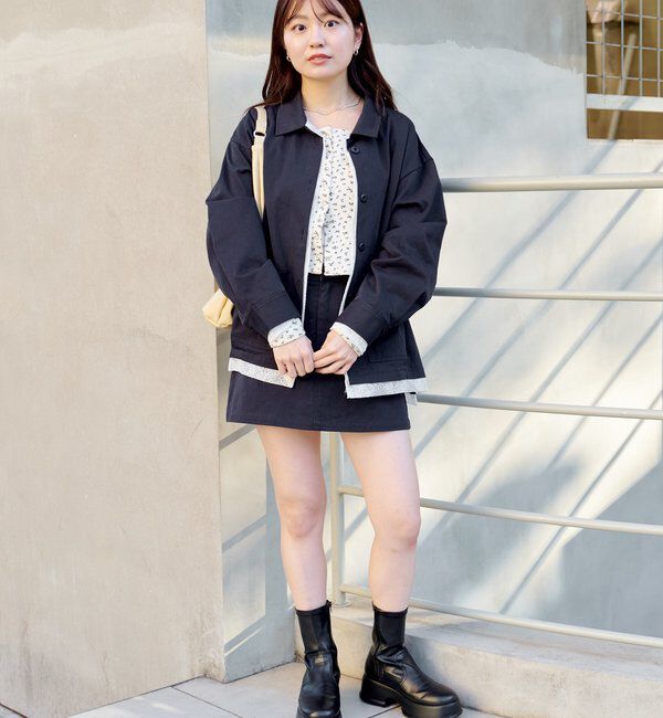  「【SETUP対応】レイヤードミニスカート」|スカート|