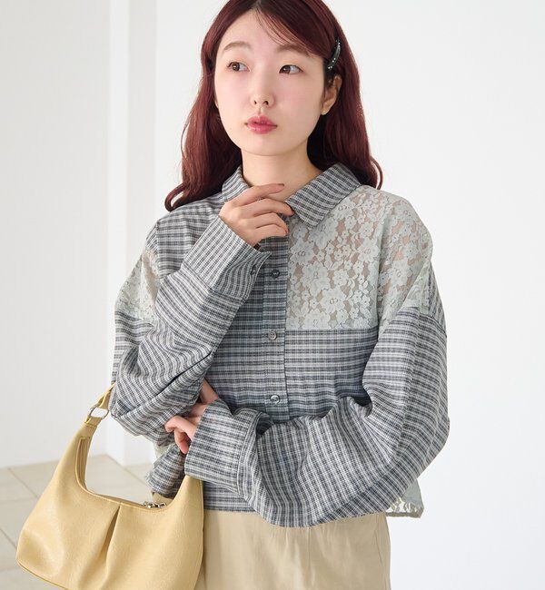  「パッチワークレースシャツ」|シャツ・ブラウス|