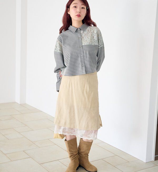  「パッチワークレースシャツ」|シャツ・ブラウス|