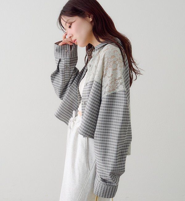  「パッチワークレースシャツ」|シャツ・ブラウス|