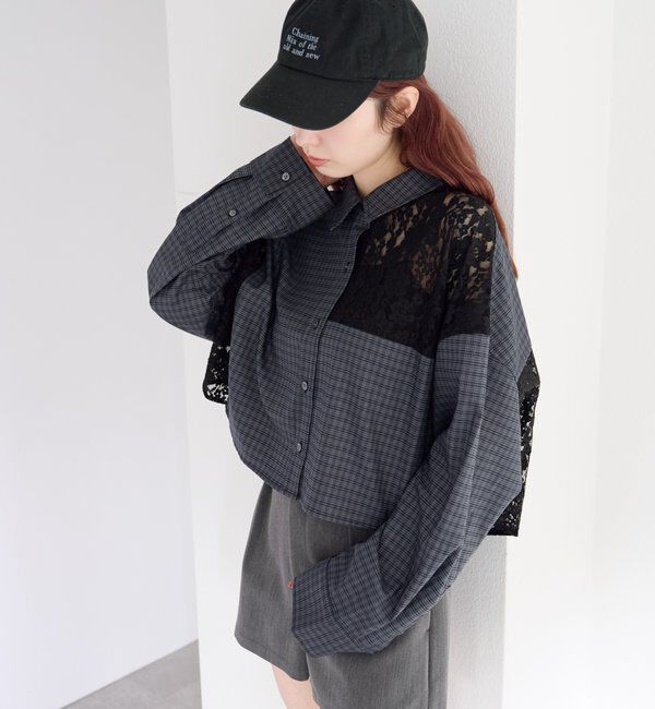  「パッチワークレースシャツ」|シャツ・ブラウス|