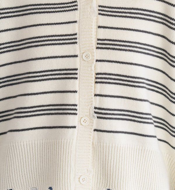  「B ボーダーダメージカーディガン」|その他|