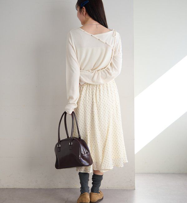  「ドットシアーミドルスカート」|スカート|