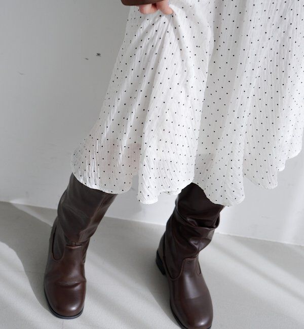  「ドットシアーミドルスカート」|スカート|