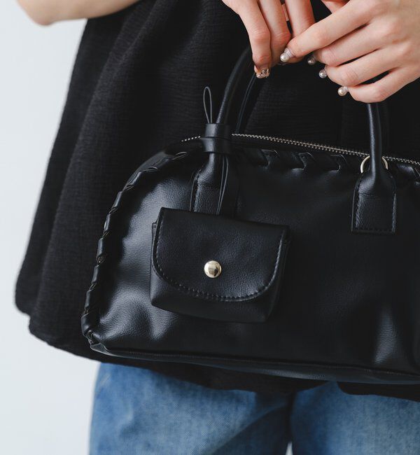  「【2WAY/500mlペットボトル収納可】ケースチャーム付ボストンバッグ」|ボストンバッグ|