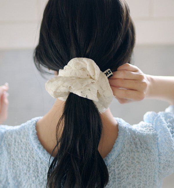  「【2026SSカタログ/fiw.】フロッキーフラワーシュシュ」|その他|アイボリー