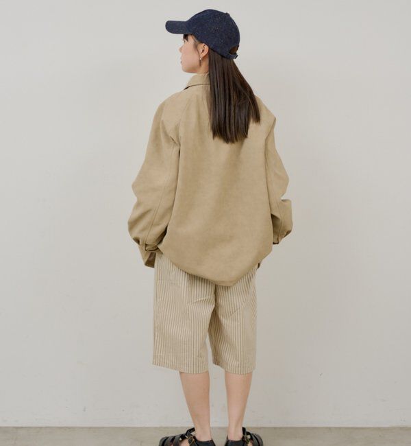  「【WHIMSIC/2サイズ展開】ヴィーガンレザーコーチジャケット」|ブルゾン・スタジャン|