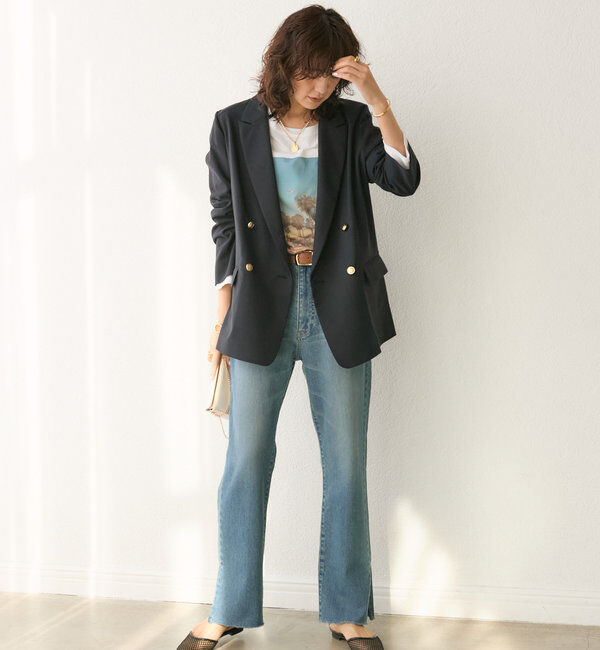  「【オンオフ着れる】ライトピークドラペルジャケット」|テーラードジャケット|