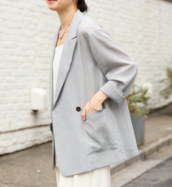  「予約【新色追加/ウォッシャブル】シアースラブオーバージャケット」|テーラードジャケット|