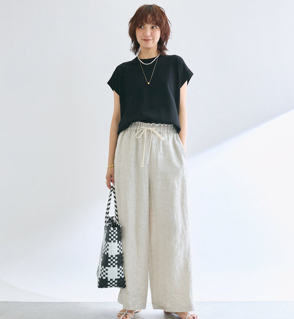  「【接触冷感】クールタッチショルダーニット」|ニット・セーター|