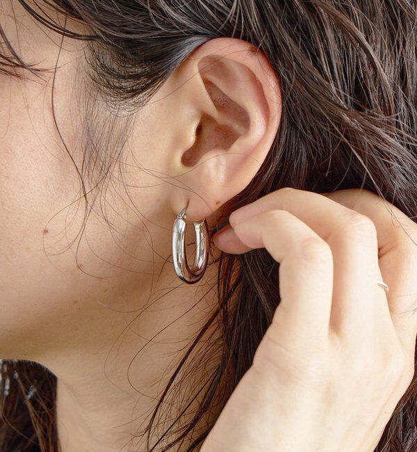  「【R.good(アールドットグッド)】オーバルピアス」|ブローチ・コサージュ|シルバー