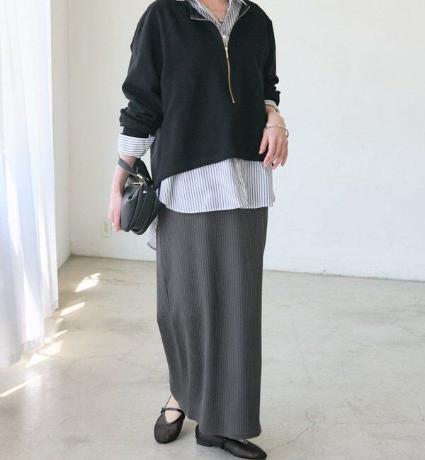  「【新色追加/抜け感◎】ハーフZIPスウェット」|Tシャツ・カットソー|