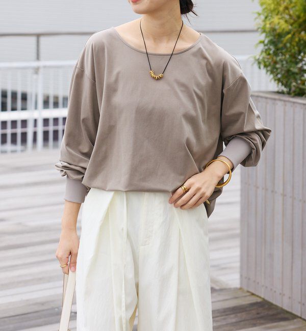  「【新色追加/着回し力抜群】キュプラカットプルオーバー」|Tシャツ・カットソー|