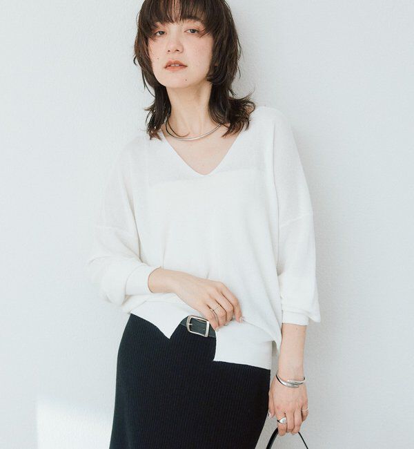  「【華やかな煌めき】ペーパースパングルニット」|ニット・セーター|