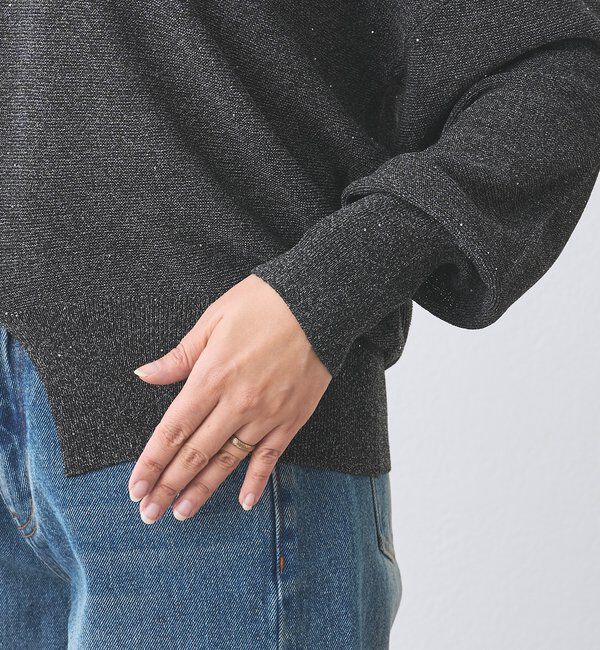  「【華やかな煌めき】ペーパースパングルニット」|ニット・セーター|