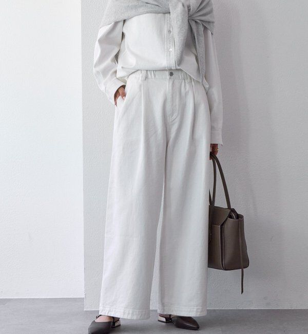  「【A・MONN(アモン)】ホワイトデニムパンツ」|デニム|