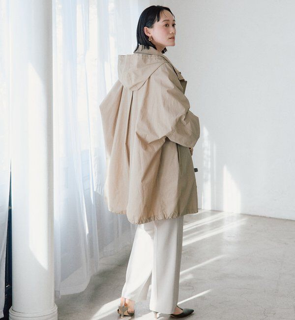  「【花粉ガード・撥水加工・UVカット機能】ドルマンフーディライトコート」|その他|