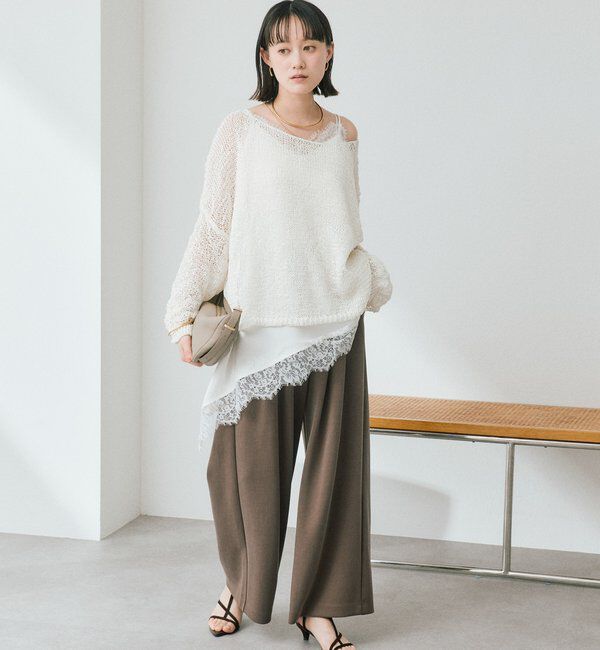  「【ご好評につき再販売開始！】テープヤーンボートネックニット」|ニット・セーター|