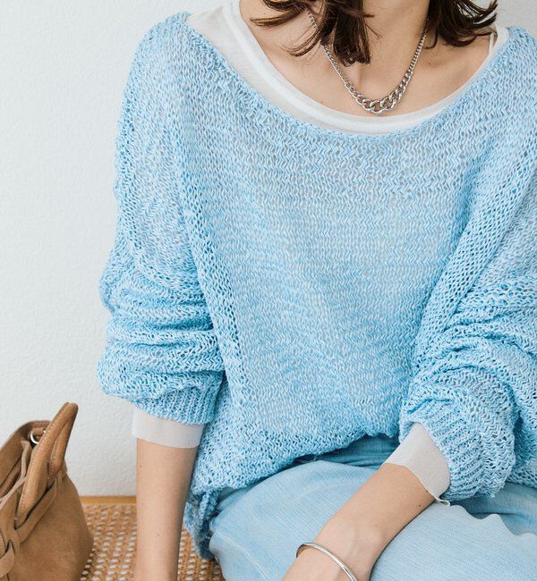  「【ご好評につき再販売開始！】テープヤーンボートネックニット」|ニット・セーター|