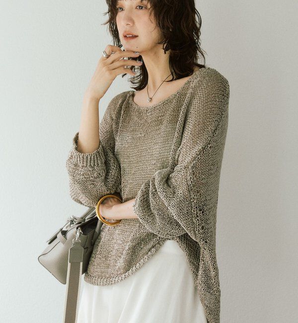  「【ご好評につき再販売開始！】テープヤーンボートネックニット」|ニット・セーター|