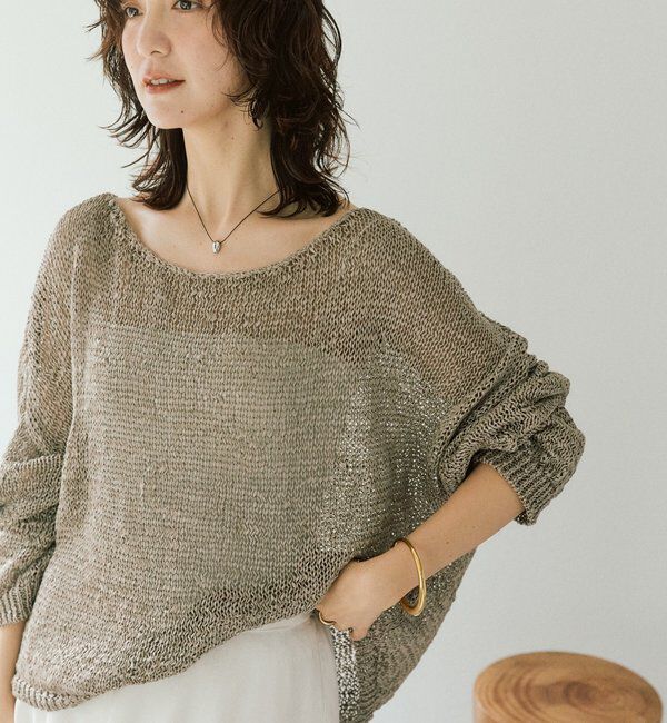  「【ご好評につき再販売開始！】テープヤーンボートネックニット」|ニット・セーター|