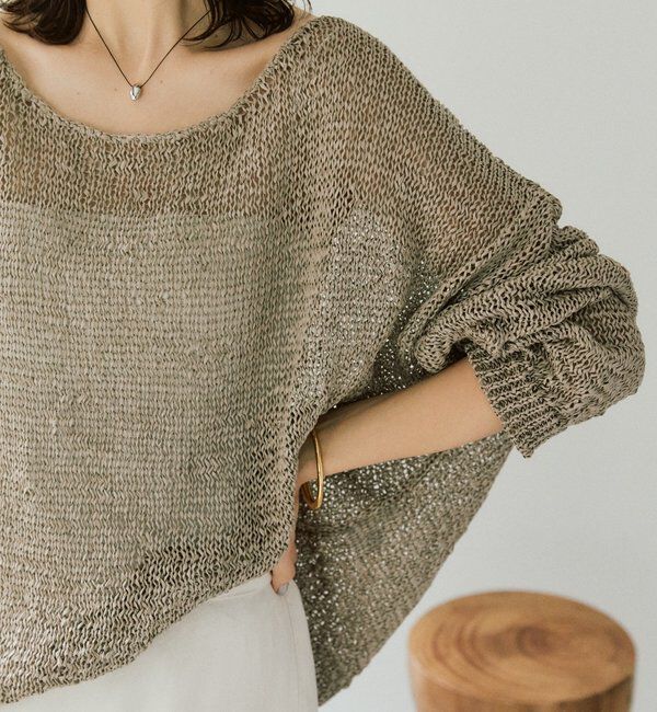  「【ご好評につき再販売開始！】テープヤーンボートネックニット」|ニット・セーター|