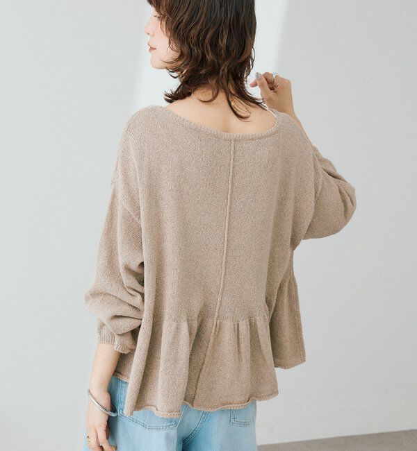  「【大人の甘さを演出】ルーズペプラムニット」|ニット・セーター|