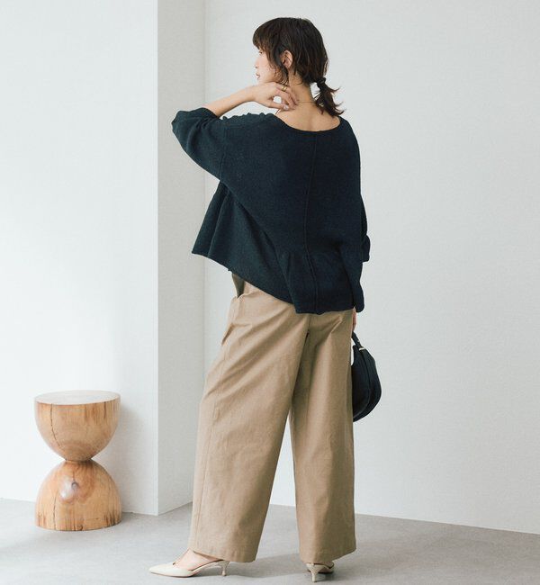  「【大人の甘さを演出】ルーズペプラムニット」|ニット・セーター|