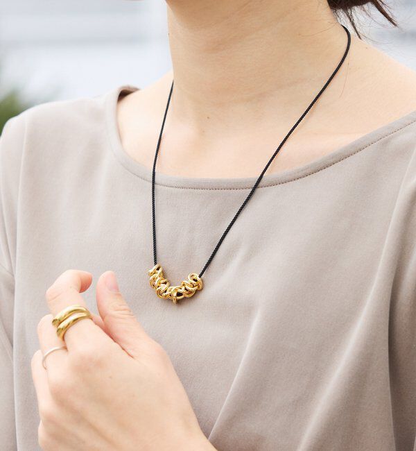  「【アレンジ自在】コード&times;チェーンスライドネックレス」|ネックレス|