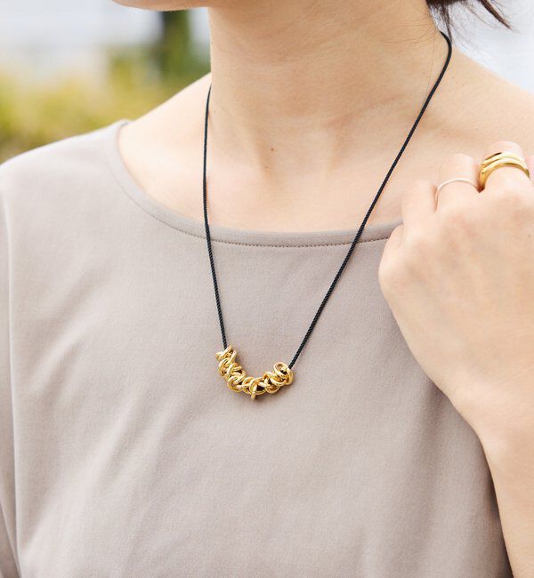  「【アレンジ自在】コード&times;チェーンスライドネックレス」|ネックレス|