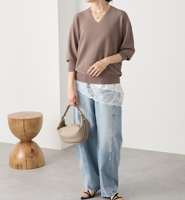  「【軽くしなやかな着心地】ライトギマバックボリュームニット」|ニット・セーター|
