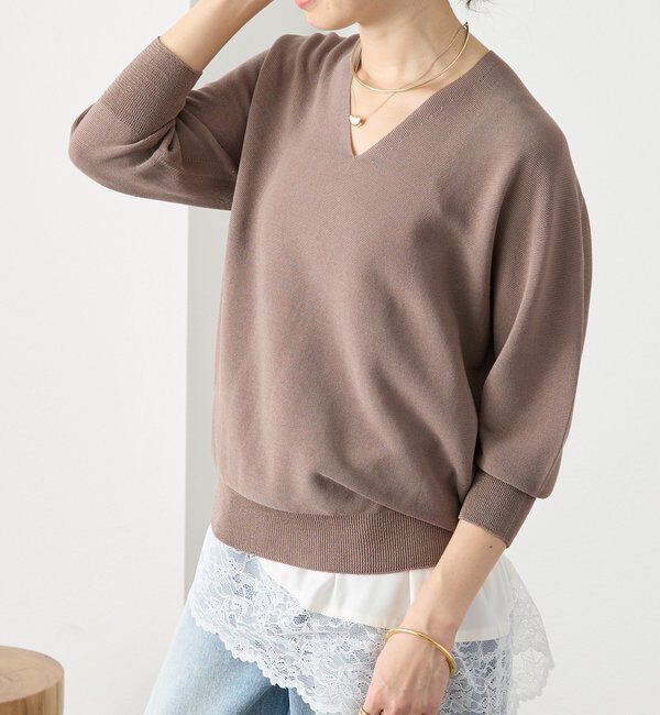  「【軽くしなやかな着心地】ライトギマバックボリュームニット」|ニット・セーター|