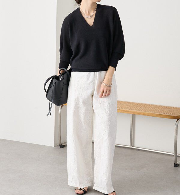  「【軽くしなやかな着心地】ライトギマバックボリュームニット」|ニット・セーター|