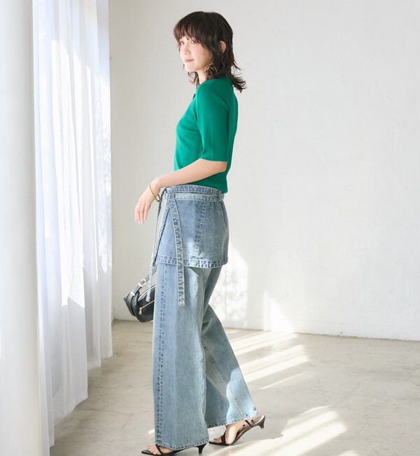  「【A・MONN(アモン)】DENIM apron」|デニム|