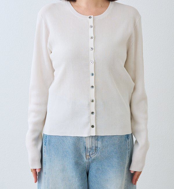  「予約【アンサンブル対応可】コットンリブカーディガン」|カーディガン|
