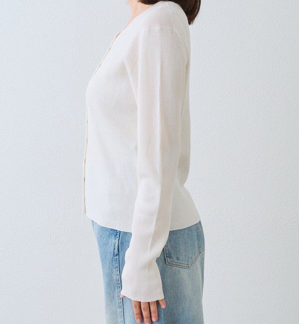  「予約【アンサンブル対応可】コットンリブカーディガン」|カーディガン|