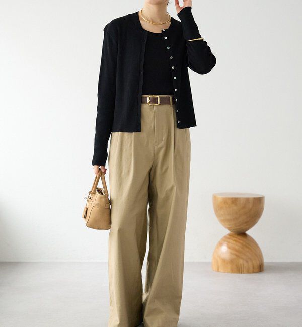  「予約【アンサンブル対応可】コットンリブカーディガン」|カーディガン|