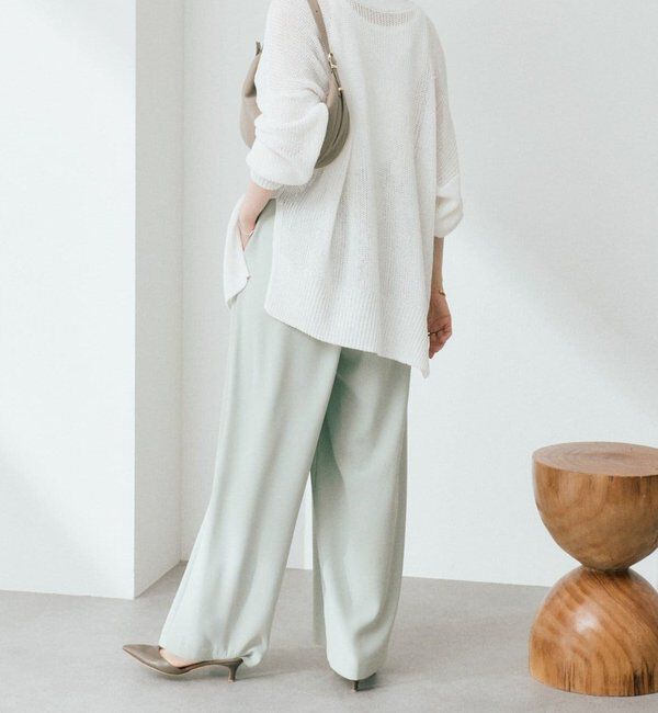  「予約【前後2WAY仕様】リネンブレンド2WAYカーデ」|カーディガン|