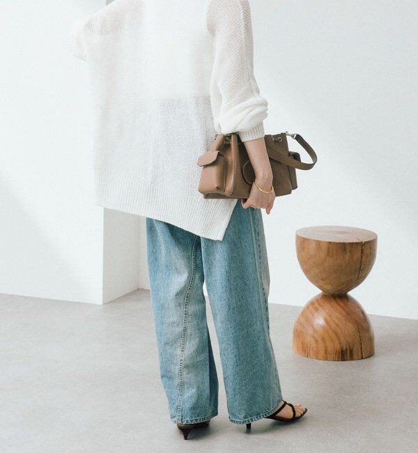  「予約【前後2WAY仕様】リネンブレンド2WAYカーデ」|カーディガン|