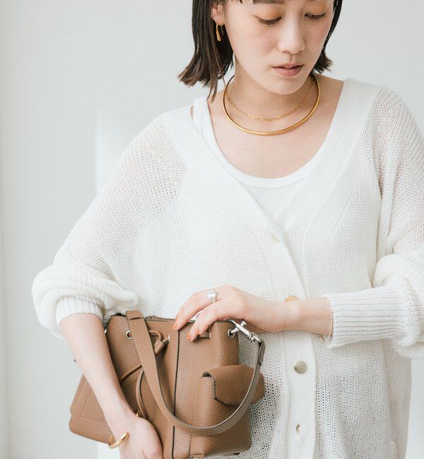  「予約【前後2WAY仕様】リネンブレンド2WAYカーデ」|カーディガン|