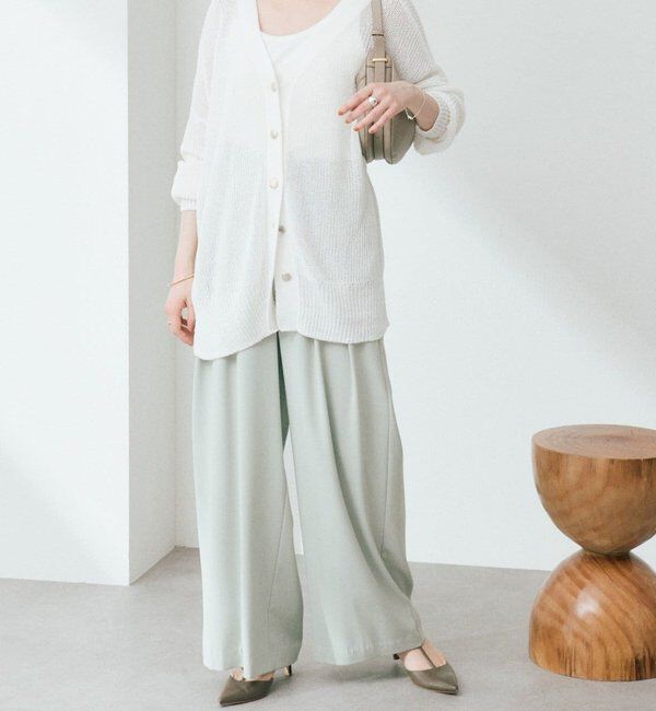  「予約【前後2WAY仕様】リネンブレンド2WAYカーデ」|カーディガン|