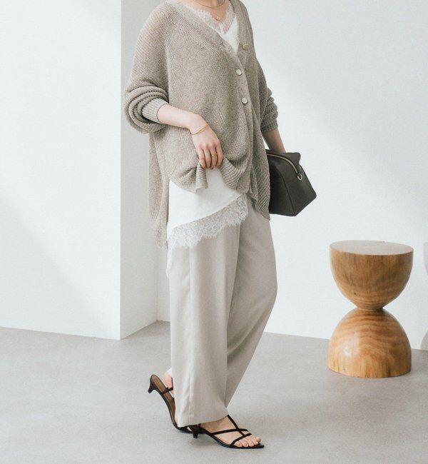  「予約【前後2WAY仕様】リネンブレンド2WAYカーデ」|カーディガン|