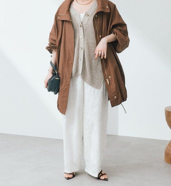  「予約【前後2WAY仕様】リネンブレンド2WAYカーデ」|カーディガン|