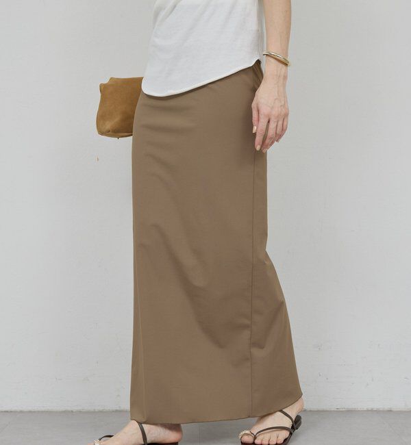  「【新色登場！】【3サイズ展開】ストレッチマキシタイトスカート2」|スカート|キャメル