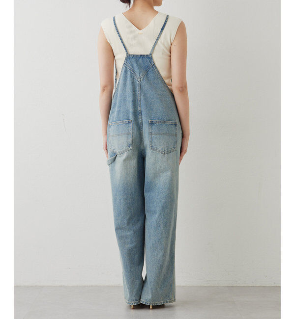  「【サイズ展開あり/長さ調整可能】デニムサロペット」|チノ|